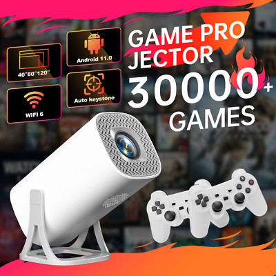 Hongtop S40Max WiFi 1080P-Projektor Mit 2 Controller & 30000 Spiele Bis 120-Zoll
