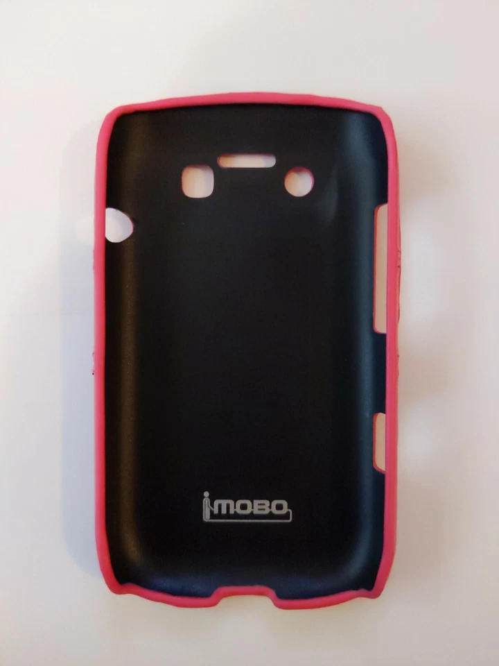 New snap on phone case cover For Blackberry Bold 9790 Pink plastic leather look - Image 3 of 4
