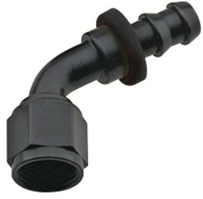 Fragola Hose Fitting #16 60 Deg Push Lock Black