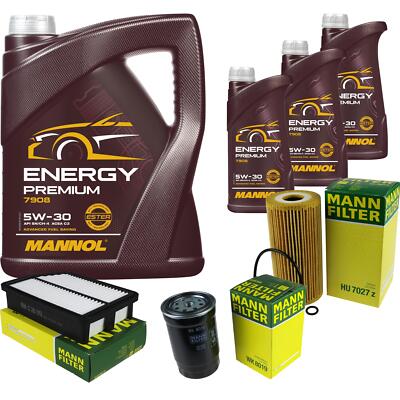 MANNOL 8 L Energy Premium 5W-30+MANN-FILTER für Hyundai IX35 LM 2.0 CRDi 4WD