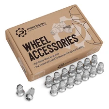 (16) ATV Bulge Lug Nuts Tuner Silver, 10x1.25 M10x1.25, for Honda Yamaha & More