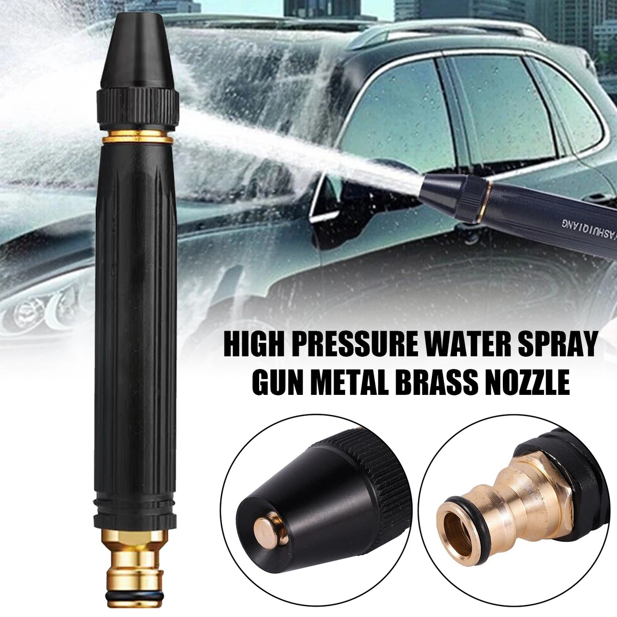 1pc Adjustable High Pressure Cleaner Tool Car Wash Kit Garden Watering Hose  Nozzle