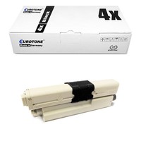 4X Eurotone Eco Patrone Schwarz F�R Oki Es-5462-Dnw Es-5462-Mfc ES-5462-DN