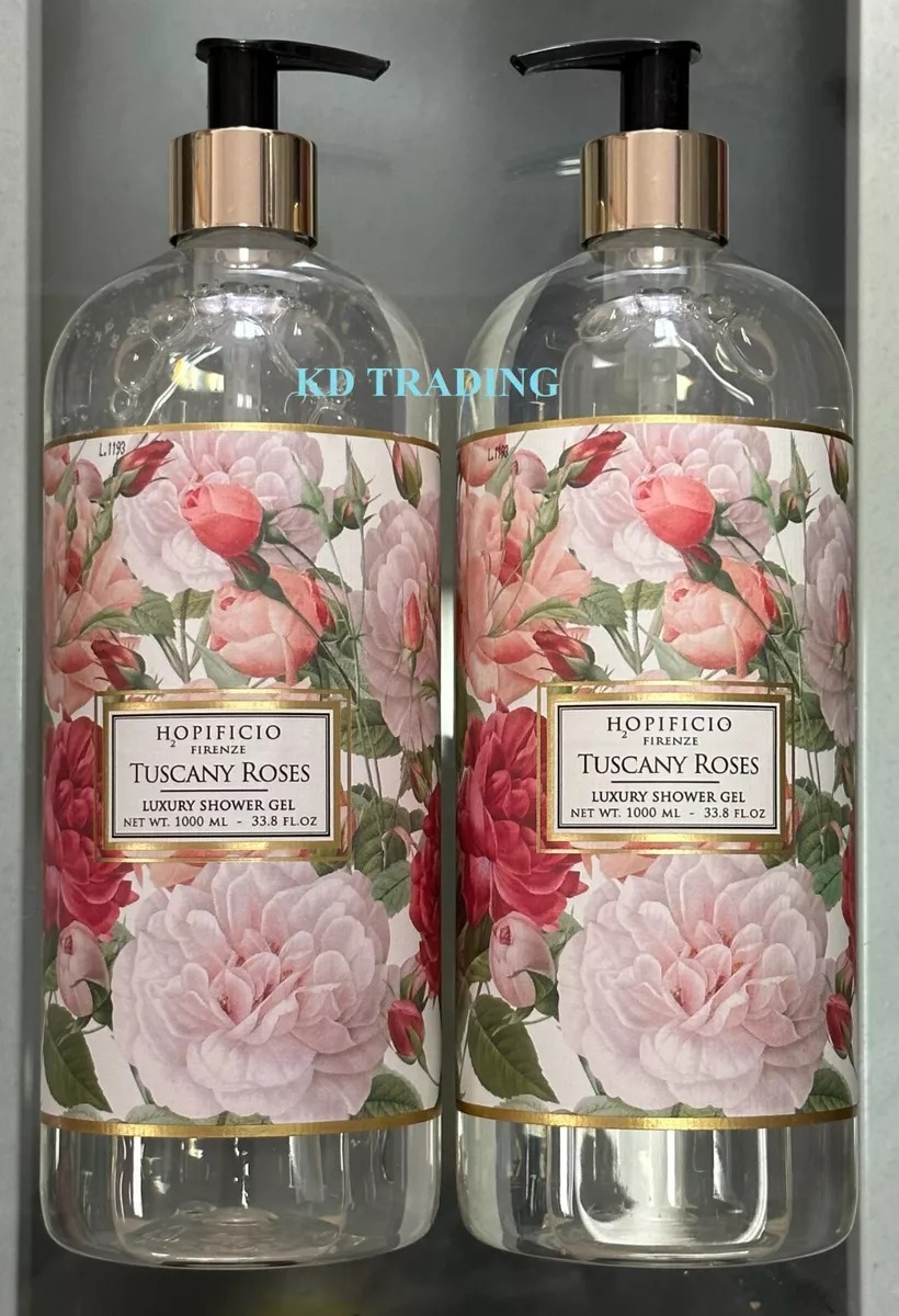 2 Pk HOPIFICIO FIRENZE TUSCANY ROSES Luxury SHOWER GEL 1000ml MADE IN ITALY