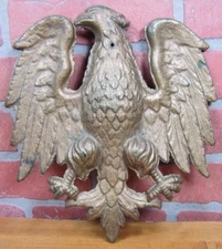 EAGLE Antique Cast Iron Wall Mount Decorative Art Plaque Universal Co Pat Pend