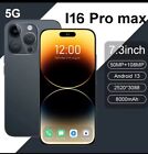 2025 i16 Pro Max 5G Smartphone 7.3 inch Dual Sim Android Phone 16Gb+1Tb. Usa