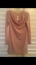 NWT Anthropologie Pure + Gold Pink Knit Tunic Dress Size S