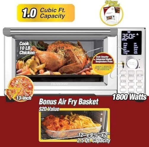 12-in-1 Digital Air Fryer Toaster Oven 30QT Stainless Steel Convection 12-in-1 Digital Air Fryer Toaster Oven 30QT Stainless Steel Convection