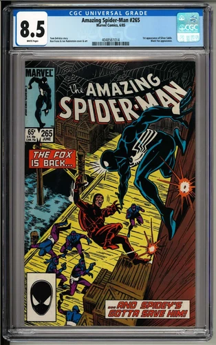 Amazing Spider-man #265 (1985) CGC 8.5 White! 1st Appearance Silver Sable!