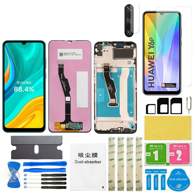 For Huawei Y6P 2020 MED-LX9 MED-LX9N LCD Display Touch Screen