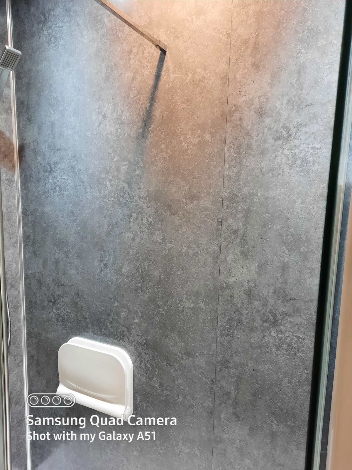 Grey Concrete Matt Finish Bathroom 10mm Wall Panels PVC Cladding Shower