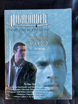 Highlander The Series Season 2 DVD 8-Disc Set New 