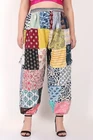 Women's Casual Multi Patchwork Elastic Waist Side Pocket Pants Wholesale Mix Lot