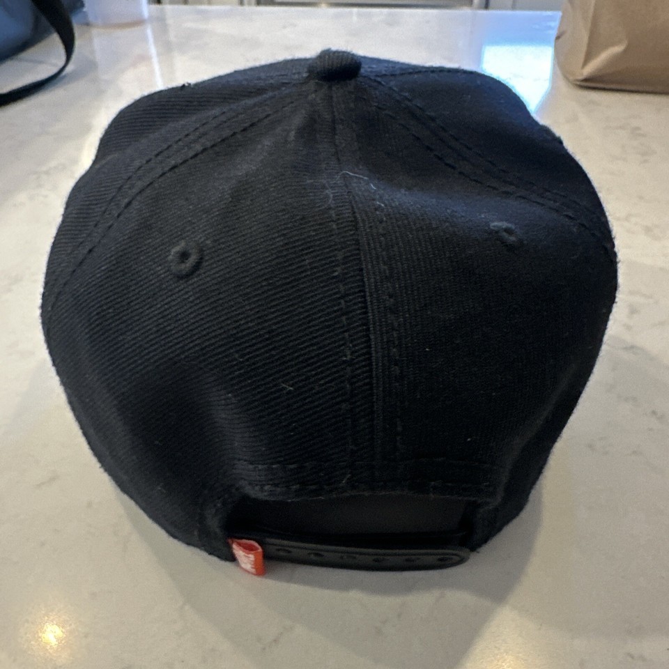 Marvel Deadpool Logo Baseball Cap Black Red Wide Flat Bill Snapback Hat