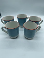 Steelite International England Coffee Cups/Mug lot of 5  Light Blue 2010-2011