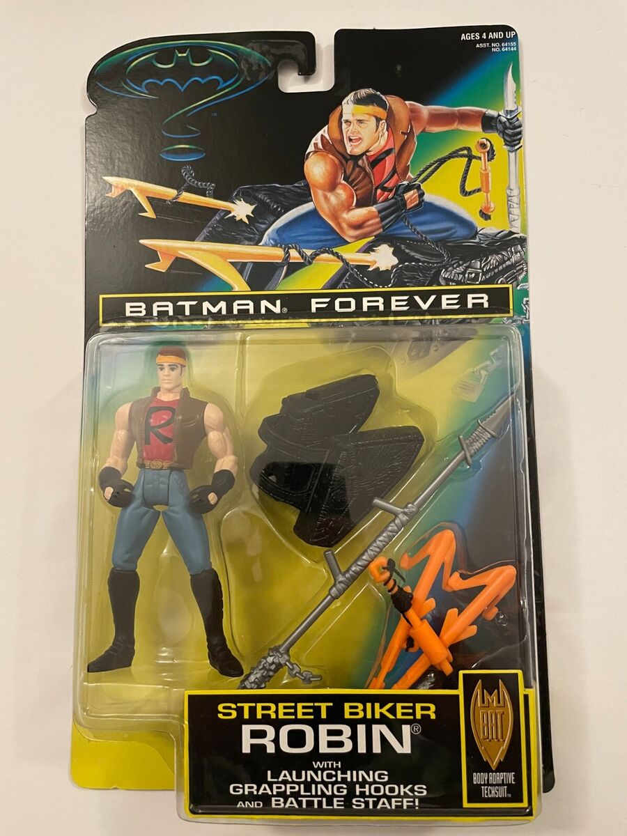 1995 Kenner BATMAN FOREVER Street Biker Robin Figure and 1995 Kenner BATMAN FOREVER Street Biker Robin Figure and