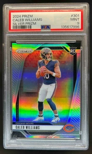 2024 Prizm Caleb Williams RC Silver Rookie #301 Bears PSA 9