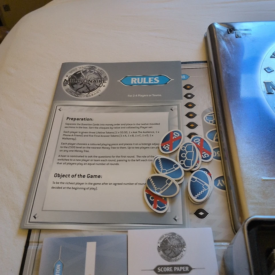 Who Wants To Be A Millionaire? 10th Anniversary Special Edition Board Game 100% - Image 4 of 4