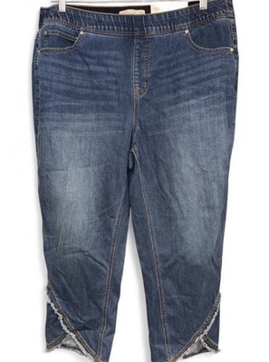 Cato Women's Blue Medium Wash Cropped Jeans Plus 18W
