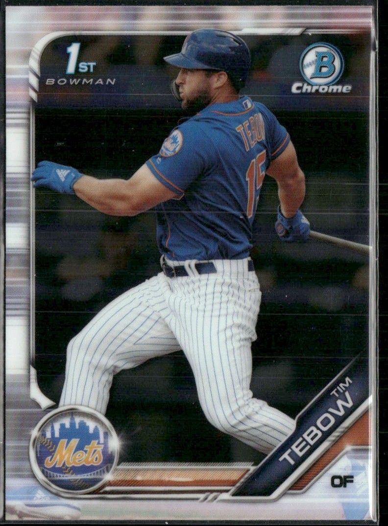 Tim Tebow 2019 1st Bowman Chrome #BCP-156 Prospects New York Mets