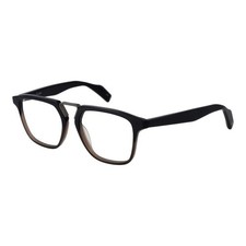 Yohji Yamamoto YO-1035546 Men Black Optical Frame Plastic Rectangle Eyeglasses