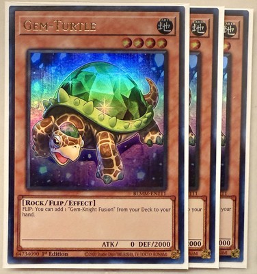 Yugioh! 3x Gem-Turtle BLMM-EN111 Ultra Rare 1st Ed NM