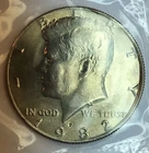 1982 P&D UNCIRCULATED KENNEDY HALF DOLLARS IN PRIVATE MINT CELLO (2 COINS)