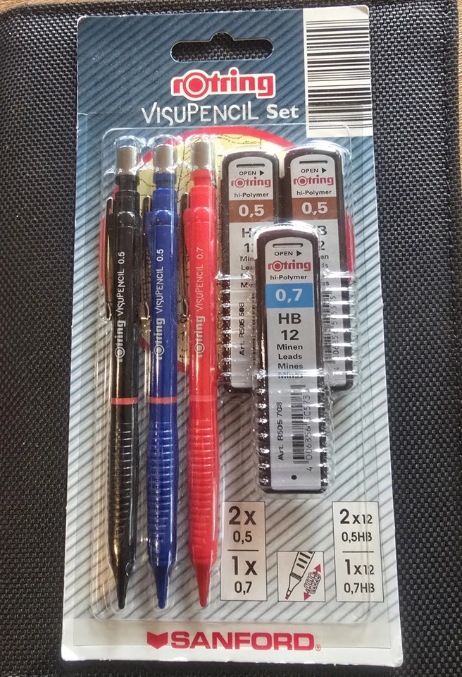 Rotring Visupencil Set Feinminenstifte 3er Set Dreifarben-Stifte Sanford