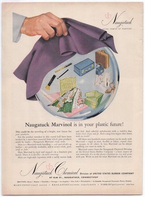Naugatuck MarvinoL Plastics Magazine Ad Mid-Century Modern 1950s