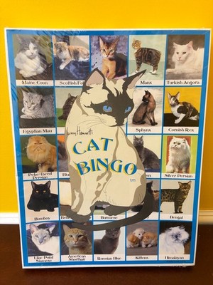 Sealed Lucy Hammett Games Cat Lovers Bingo Various Breed Cards #3377
