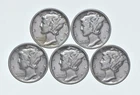 High Grade Lot 1939 1939 1936 1939 1939 Mercury Dime Collection *772