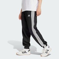 adidas women Essentials 3-Stripes Fleece Loose-Fit Pants