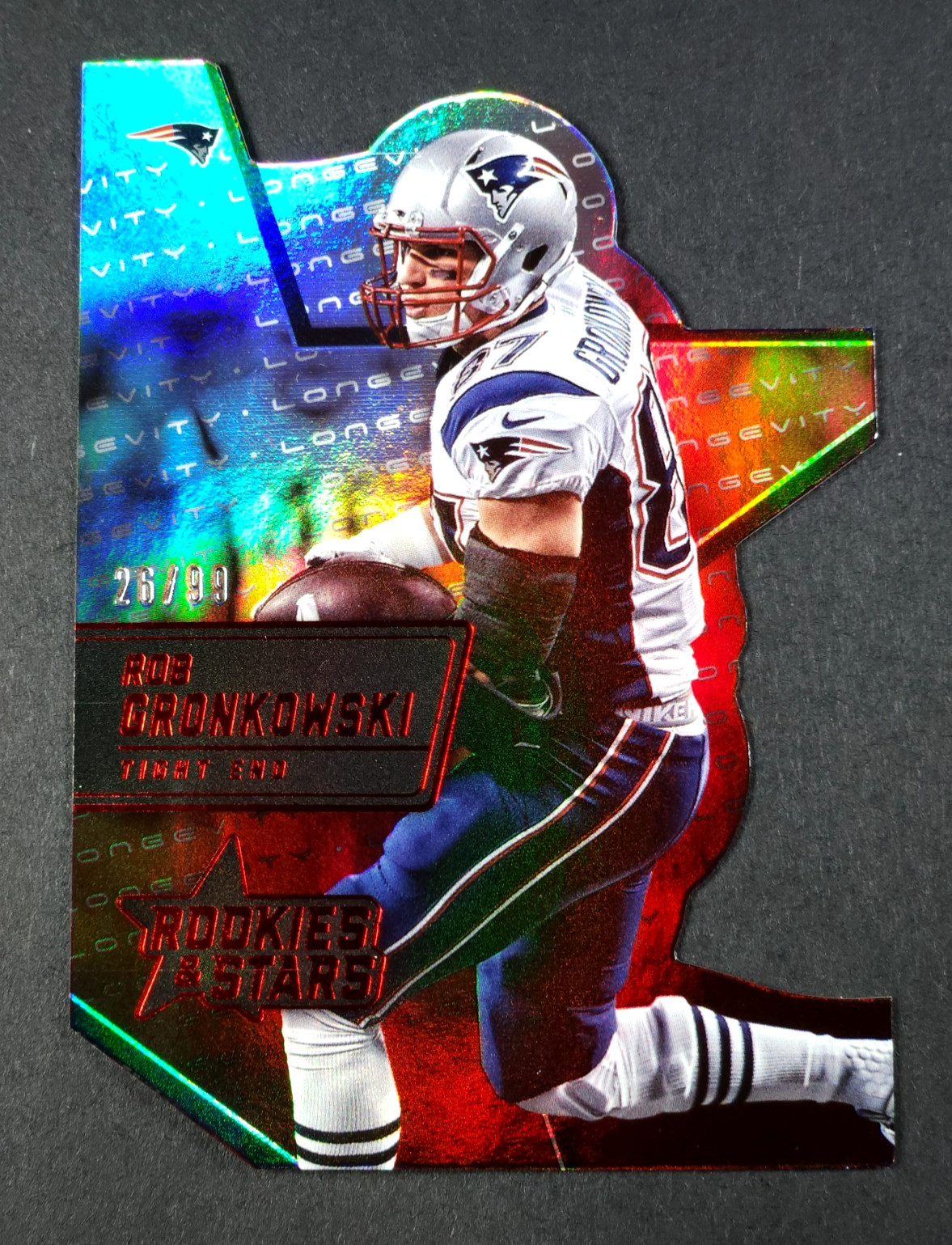 2015 ROOKIES AND STARS LONGEVITY RED HOLO #RSS20 ROB GRONKOWSKI SN#/99 *NM/MT*