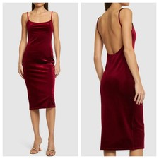REFORMATION Midi Dress Merel Red Velvet New size XL