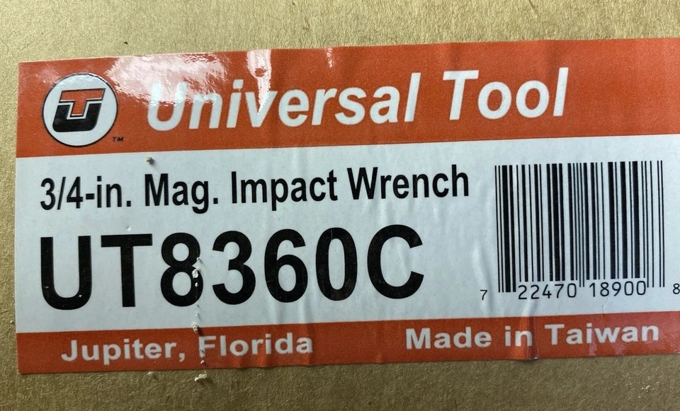 Llave de impacto Universal Tool 3/4 - 1.200 pies lb. Par delantero y reverso NUEVO Foto 3 de 3