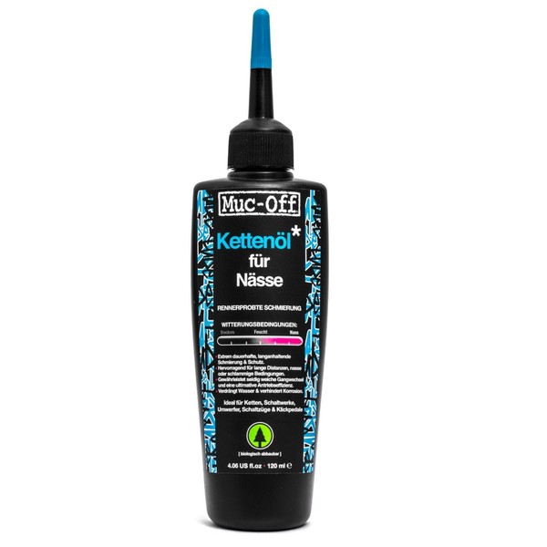 Muc Off Fahrrad Nass KettenöL 120 Ml Wet Lube Rennrad Mtb Pflege Schmiermittel-image