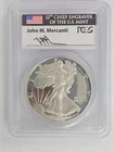 1986 S 1oz Proof American Silver Eagle $1 PCGS PR70DCAM Mercanti Signed