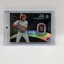 2021 Bowman Platinum Alec Bohm Rookie Platinum Pedigree Relics 1/4 Very Rare