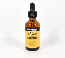 Aunt Jackie's Elixir Essentials Hair and Scalp Oil SAW PALMETTO CASTOR OIL 2 oz.
