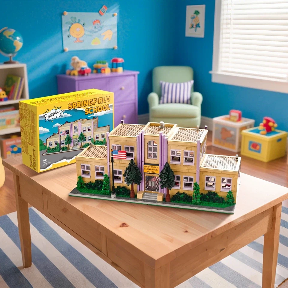 WITH ORIGINAL BOX The Simpsons Modular Springfield Elementary School 3500 pcs - Image 2 of 4