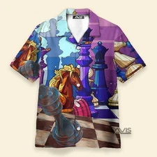 Chess Board Games Is Life Love Playing Chess   Hawaiian Shirt