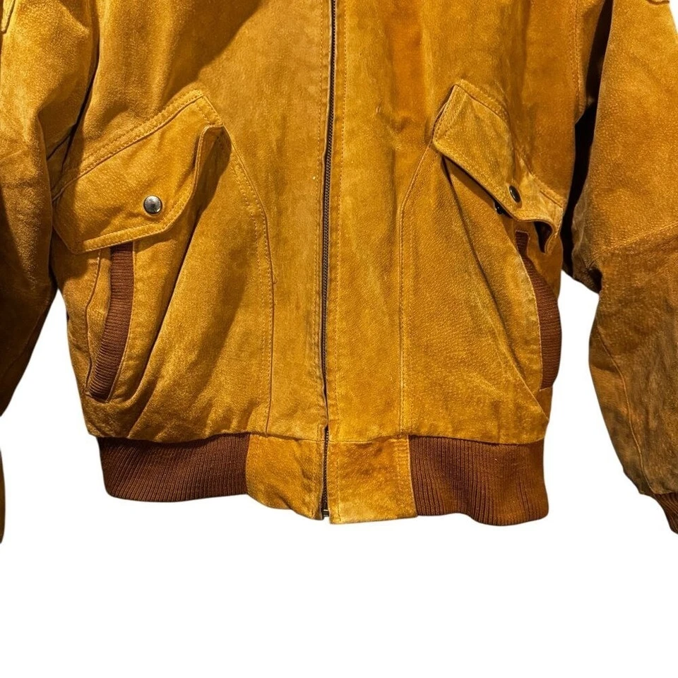 Chaqueta de bombardero de gamuza vintage solo para miembros talla 42 Foto 2 de 4