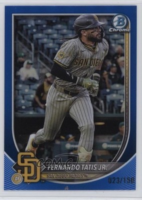 2025 Bowman Chrome Blue Refractor 23/150 Fernando Tatis Jr #8 3s3