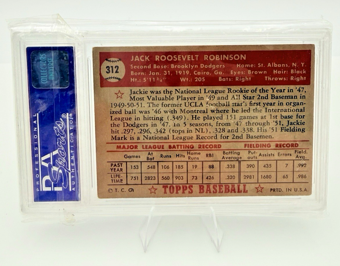 1952 Topps #312 Jackie Robinson PSA 3 VG | eBay