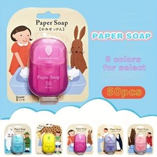 Travel Soap - Potable Paper Soap Tablets - 6 Flavors 50 Sheets