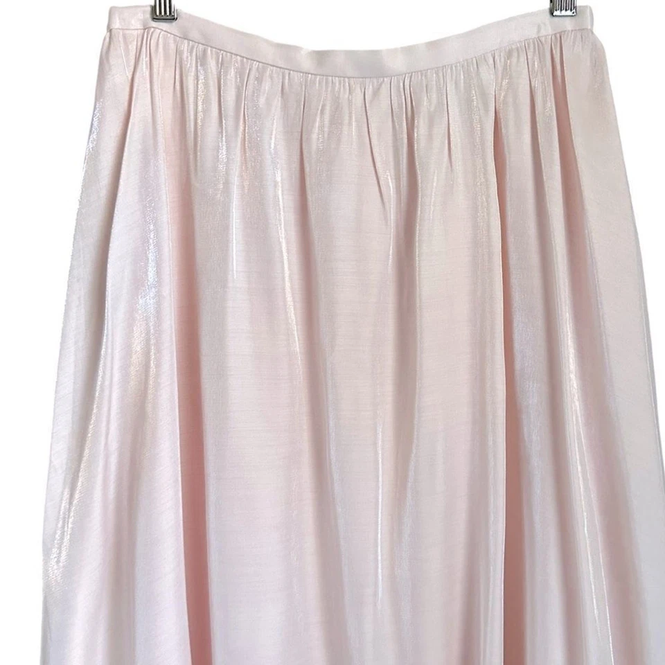 Falda Adrianna Papell Evening Essentials 8 Rosa Maxi Formal Forrada Brillante Foto 2 de 4