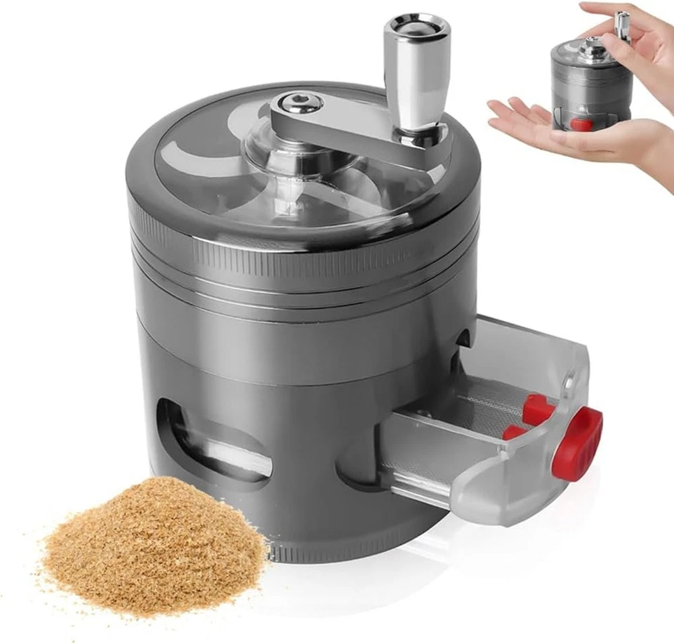 Hochwertiger Mini Metall Grinder, Kräutermühle, Kurbelmühle Gewürzmühle - Bild 2 von 4