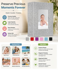 Small Photo Album 4x6,Linen Cover Slide-in Mini Photo Album Book Can Holds 100 4