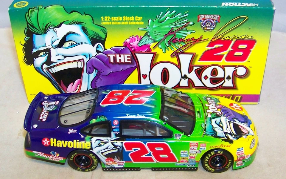 1:32 ACTION 1998 #28 TEXACO HAVOLINE JOKER BATMAN RYR FORD KENNY IRWIN MIB - Image 2 of 4