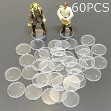 60x Clear Stand Base Fits For 3.75'' Star Wars Clone Wars Modern Figures Trooper